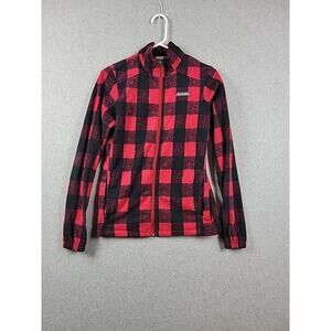 Columbia Red Buffalo Plaid LS Full Zip Up Fleece Basic Jacket Boys XL 18-20